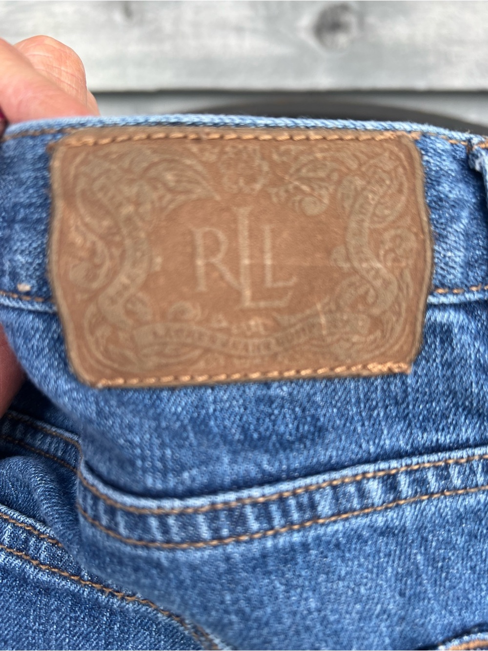 Lauren Jeans Co. Ralph Lauren LRL Womens Size14 Blue Classic Straight Stretch - Picture 7 of 15